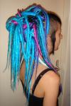dreads synthtiques by Miroko blue and fashion for dolls
